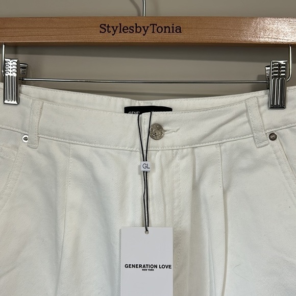 GENERATION LOVE LYNN DENIM Boyfriend Jean Pant White Sz M NEW - Picture 5 of 16